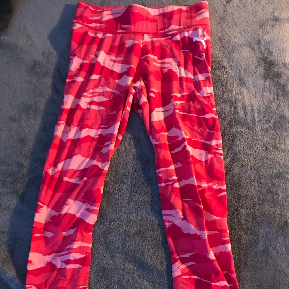 pink camo puma capris